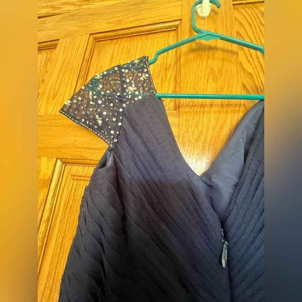 JJ's House - Elegant & Formal Navy Blue Hi Low Dress - Picture 13 of 15